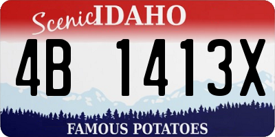 ID license plate 4B1413X