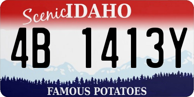 ID license plate 4B1413Y
