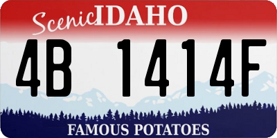 ID license plate 4B1414F