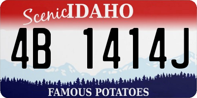 ID license plate 4B1414J