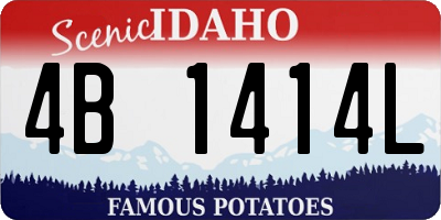 ID license plate 4B1414L