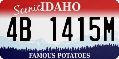 ID license plate 4B1415M
