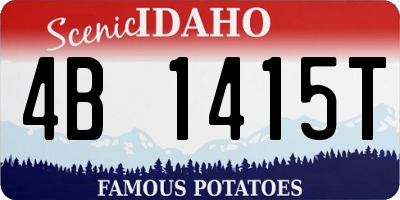 ID license plate 4B1415T