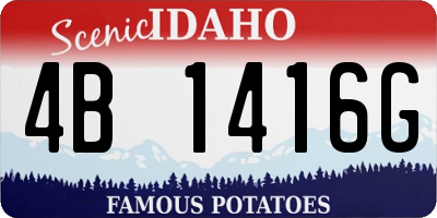 ID license plate 4B1416G