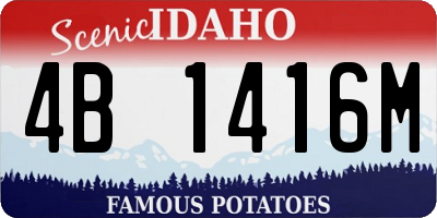 ID license plate 4B1416M