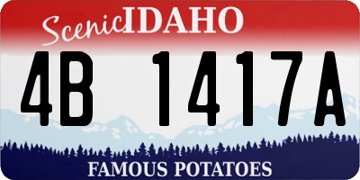 ID license plate 4B1417A