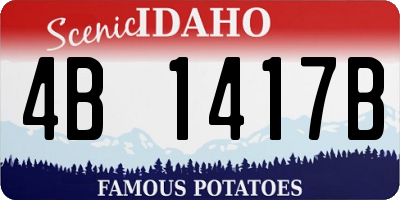 ID license plate 4B1417B