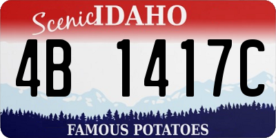 ID license plate 4B1417C