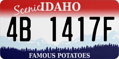 ID license plate 4B1417F