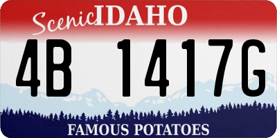 ID license plate 4B1417G
