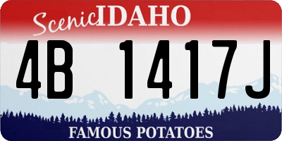 ID license plate 4B1417J