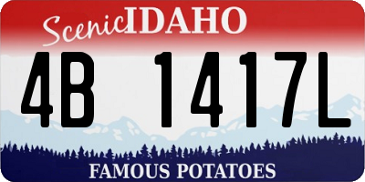 ID license plate 4B1417L