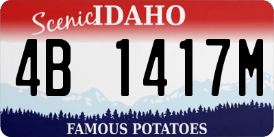 ID license plate 4B1417M