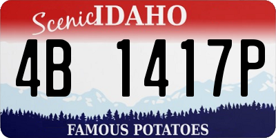 ID license plate 4B1417P