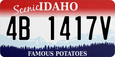 ID license plate 4B1417V