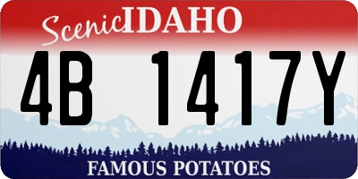 ID license plate 4B1417Y