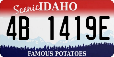 ID license plate 4B1419E