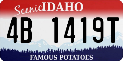 ID license plate 4B1419T