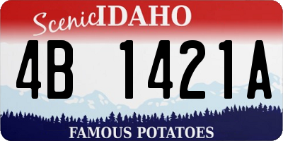 ID license plate 4B1421A