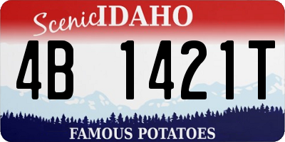 ID license plate 4B1421T