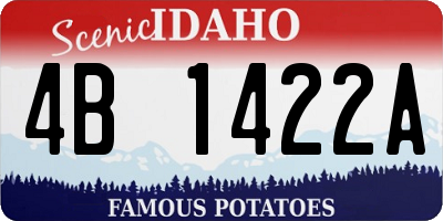 ID license plate 4B1422A