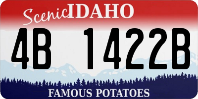 ID license plate 4B1422B