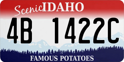 ID license plate 4B1422C