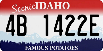 ID license plate 4B1422E