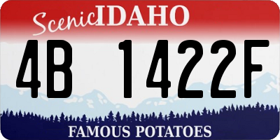 ID license plate 4B1422F