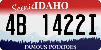 ID license plate 4B1422I