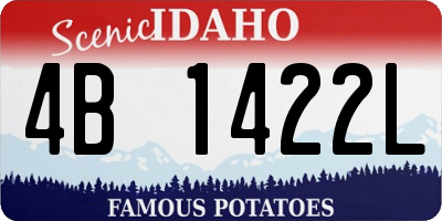 ID license plate 4B1422L