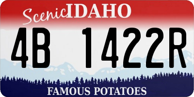 ID license plate 4B1422R