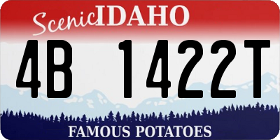 ID license plate 4B1422T
