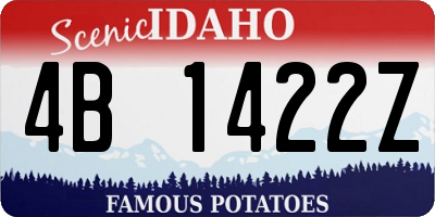 ID license plate 4B1422Z