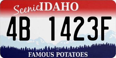 ID license plate 4B1423F