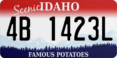 ID license plate 4B1423L