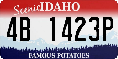 ID license plate 4B1423P