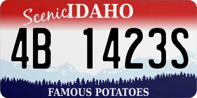 ID license plate 4B1423S