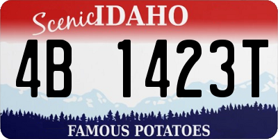 ID license plate 4B1423T