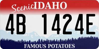 ID license plate 4B1424E