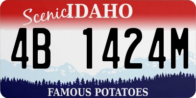ID license plate 4B1424M