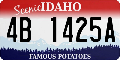 ID license plate 4B1425A
