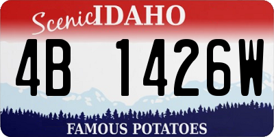 ID license plate 4B1426W