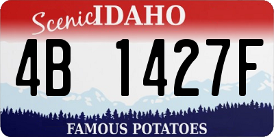 ID license plate 4B1427F