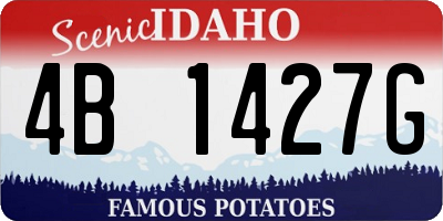 ID license plate 4B1427G