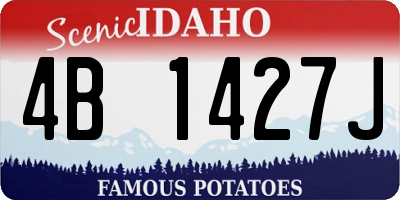 ID license plate 4B1427J
