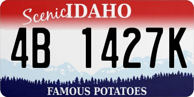 ID license plate 4B1427K