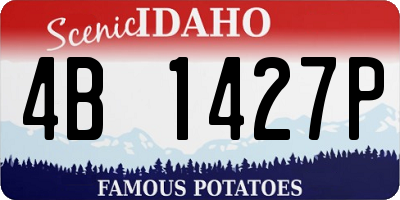 ID license plate 4B1427P