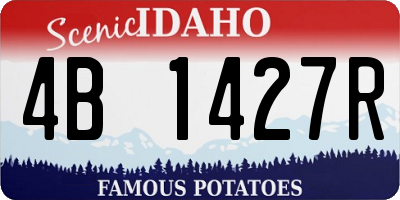 ID license plate 4B1427R