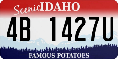 ID license plate 4B1427U